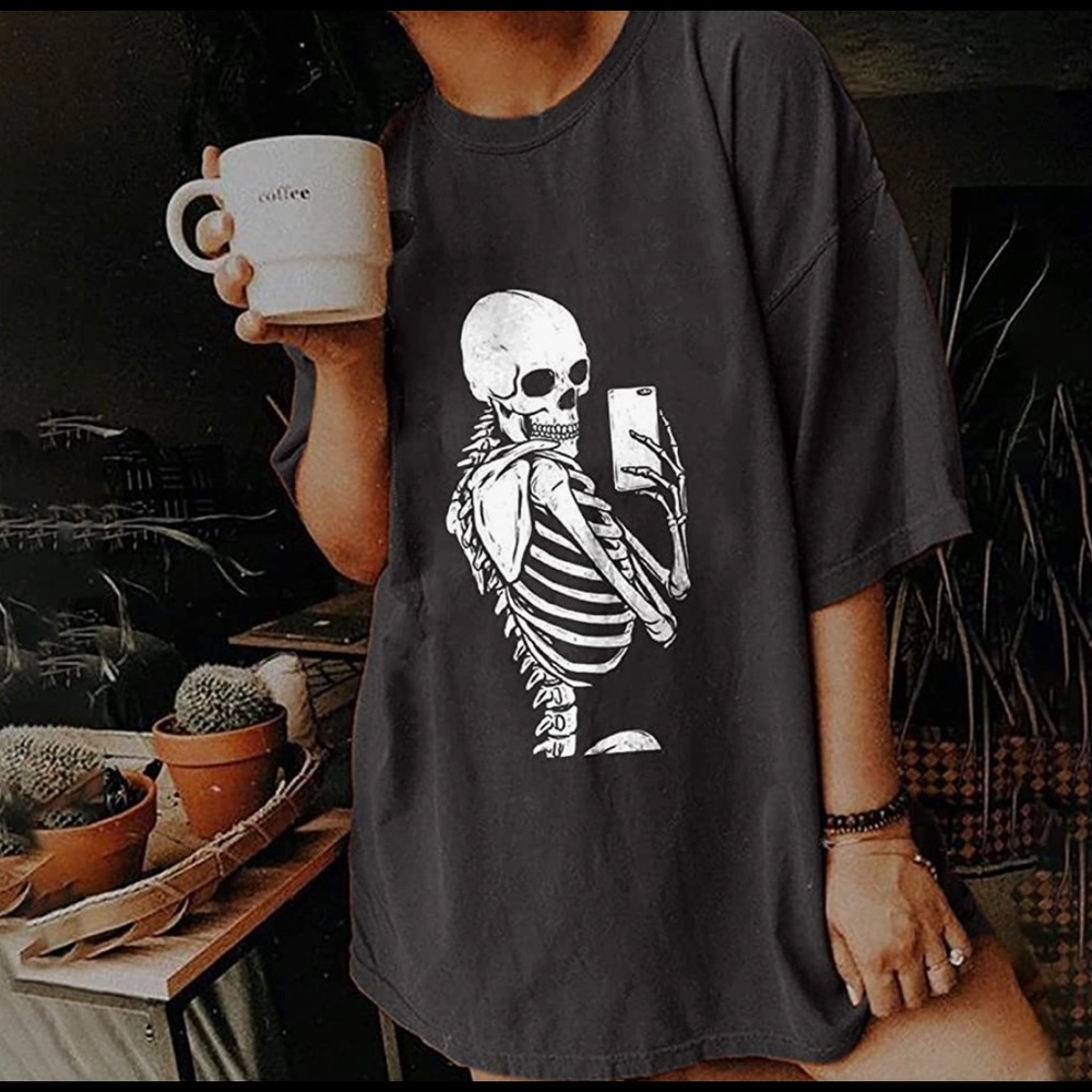 New Skeleton selfie shirt shirt sleeve Multiple sizes available